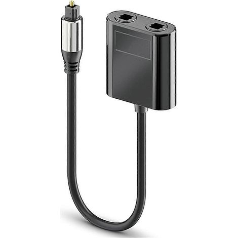 Répartiteur de câble à fibre optique 2 en 1 avec connecteurs pour TV et audio numérique. (1/5)