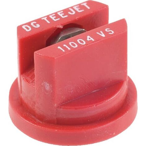 Tobera est谩ndar doble chorro plano DG 110掳 04 rojo acero inoxidable TeeJet TEEJET DG11004VS
