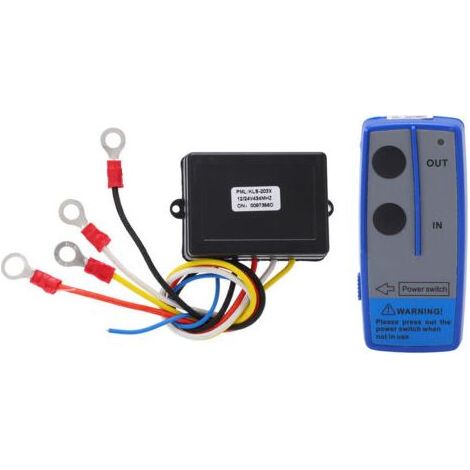 Kit de T¨l¨commande sans Fil pour Treuil Universel 12 V/24 V 434 MHz R¨cepteur 12 V 24 V Commutateur de T¨l¨phone Portable pour General Motors Camion ATV SUV (1/4)