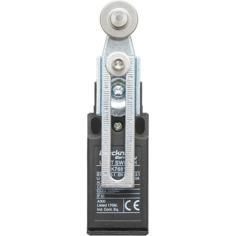 Finecorsa con attuatore a pistone e braccio lungo regolabile 250V/380V, 10A IP65 Breckner Germany (1/5)