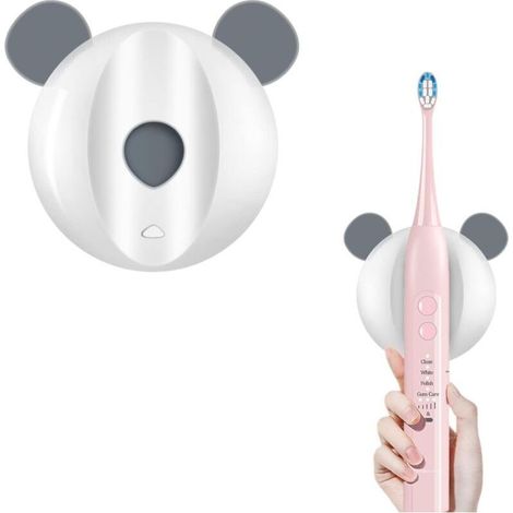 2 PCS Support de brosse à dents électrique, support de brosse à dents magnétique amélioré, support de brosse à dents mural, organiseurs de brosse à dents adhésifs pour accessoires de salle de ba (1/4)