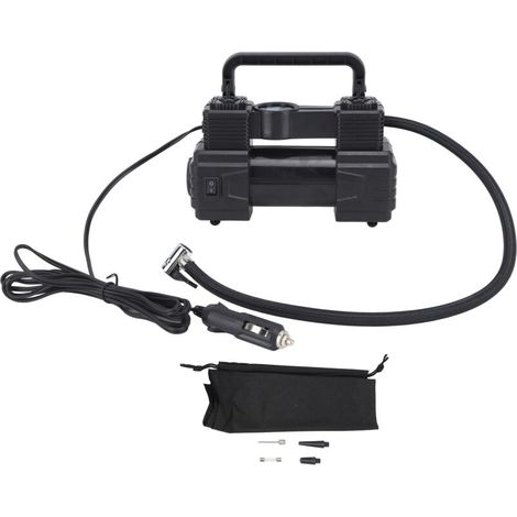 Gonfiatore per pneumatici Eosnow, compressore d'aria bicilindrico per impieghi gravosi con luce di lavoro a LED, per camion, 12 V 120 psi (1/4)