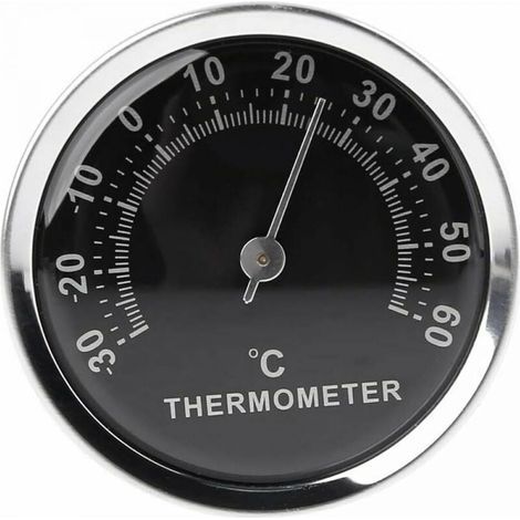 Thermomètre Voiture - 58 mm - Analogique Mécanique - Plage -30 à 60 °C - Précision ±2 °C - Autocollant Double Face Inclus - 1 Pièce (1/5)