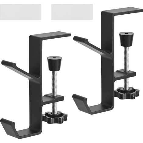 Lot de 2 suppots pou casque, suppot casque bueau, suppot de bueau églable, adapté aux catables, écouteus, sac suspendu (noi) (1/5)