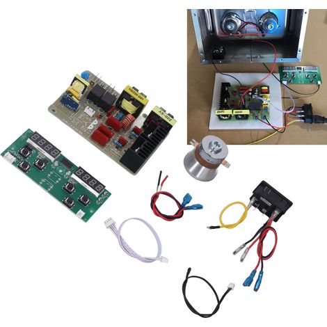 Leiterplatten-Kit für 60W 40kHz Ultraschallreiniger: Ersatzteile für den einfachen Selbstbau des Reinigers, Hauptplatine, Vibrator (110V/220V) (1/5)