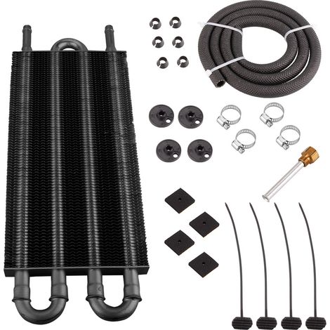 Ensemble condenseur, boîte de vitesses et radiateur de climatisation General Motors à 4 rangées, accessoires noirs (1/4)
