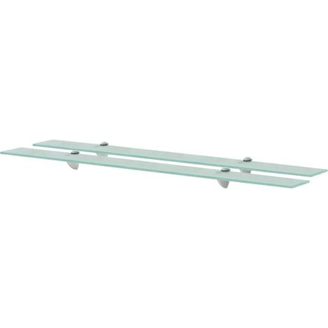 vidaXL Mensole Galleggianti 2 pz in Vetro 100x10 cm 8 mm