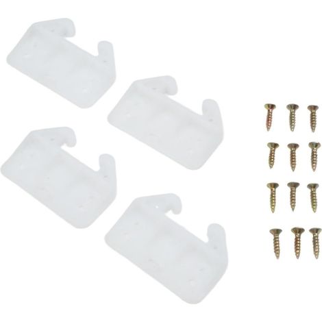 Kit de rails guidage en plastique pour tiroirs comprenant 4 supports (1/5)