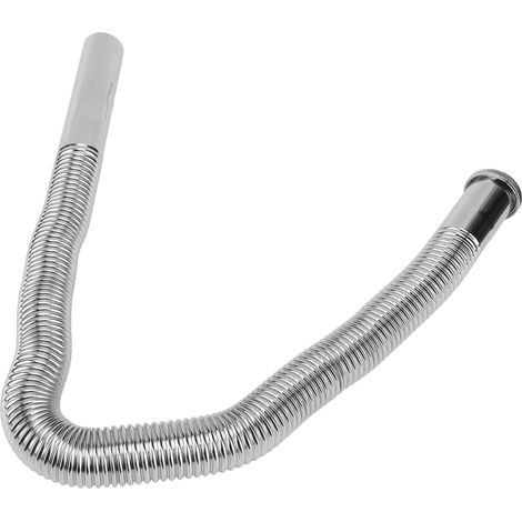 Tuyau d'évacuation flexible pour lavabo de salle de bain, ondulé en forme de U, sans odeur, en laiton, diamètre 1-1/4 po