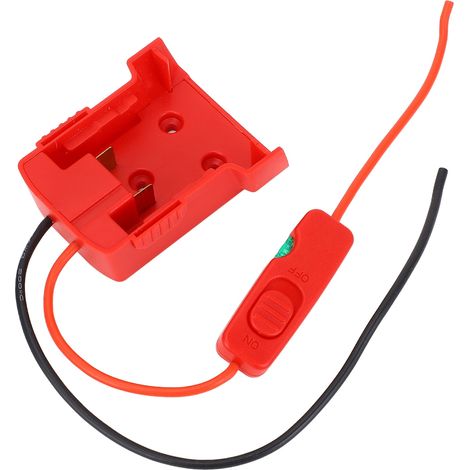 Adaptateur de batterie avec câble d'alimentation DC 16AWG, kit électrique portable pour mini antenne parabolique, compatible 48 11 1828 48 11 1815 48 11 1840 batteries Li 18V (1/5)