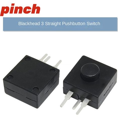 Interrupteur de lampe torche KAN-28 robuste à bouton-poussoir autobloquant, alimentation miniature 6 A, type 213WD (1/2)