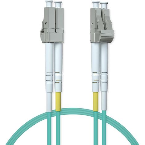 LC à LC Fibre Patch Câble Multimode, 10Gb OM3 Câble Fibre Optique, Duplex 50/125μm Câble Internet Fibre Optique, LSZH Cavalier fibre optique for MMF SFP/SFP+ Transceiver, 5-meter, 1-Pack. (1/5)