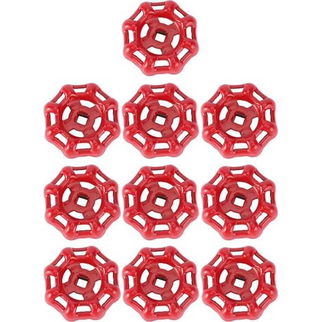 10 Pièces Volant de Vanne en Acier Inoxydable Rouge (1/5)