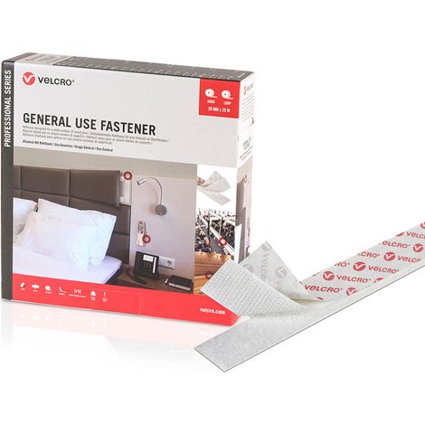 VELCRO® Nastro adesivo a strappo per uso generico 20 mm x 25 m Bianco (1/5)
