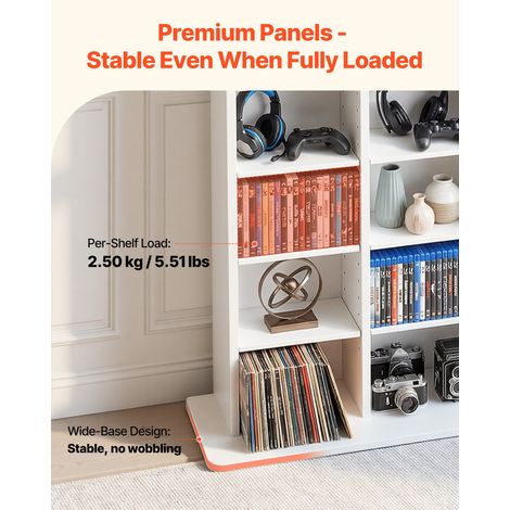 Bibliothèque Étagère - Meuble de Rangement Multimédia à 8 Niveaux (1/5)