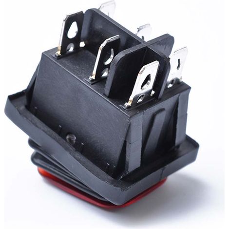 Interrupteur à bascule étanche 12V 6 broches pour voiture bateau LED, va-et-vient à verrouillage ON OFF ON (1/3)