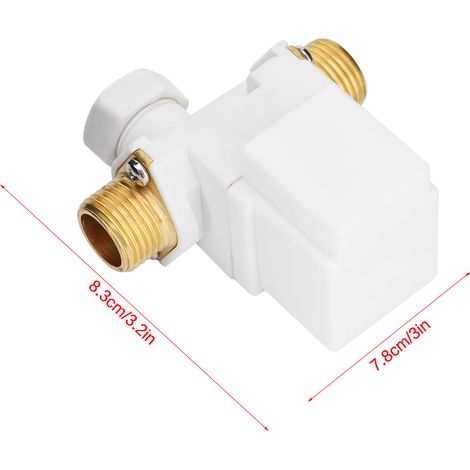 Électrovanne solaire 12 V CC G1/2" pour eau, normalement fermée (N/C)