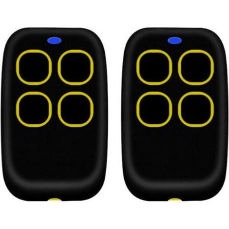 2PCSTélécommande portail universelle 4 en 1, télécommande rolling code universel multifréquence de 250 à 913 mhz. Radiocommande portail programmable version mise à jour avec liste de compa