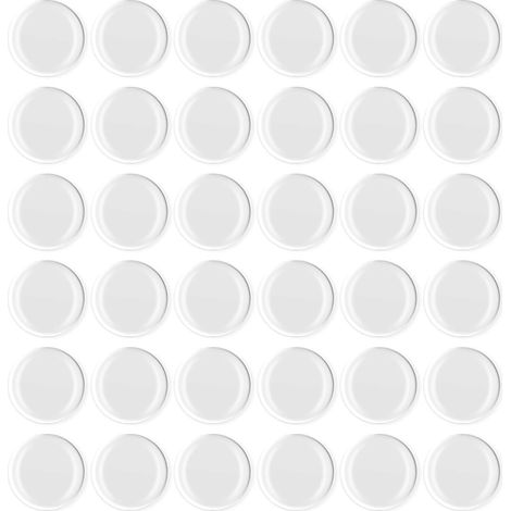 36 patins en silicone auto-adhésifs, butoirs pour plateaux de table en verre, protections antidérapantes pour bureaux et armoires (1/5)