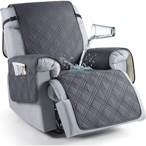 Housse de fauteuil inclinable imperméable, housse de fauteuil inclinable antidérapante avec poches, housse de fauteuil inclinable lavable, housse de protection pour meubles pour enfants et animaux de (1/5)