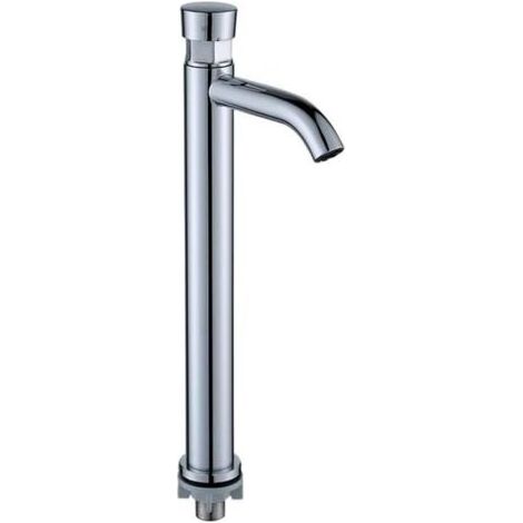 Robinet économiseur d'eau plaqué robinet doseur à fermeture automatique robinet temporisé public robinets à bouton poussoir for cuisine à domicile, salle de bain, hôtel(D) (1/5)