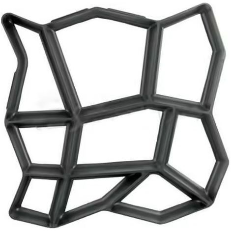 Moule À Dalle Béton - 43x43 Cm - Forme Irrégulière - Pour Allée Jardin Terrasse Patio - PP Résistant - 1 Pièce (1/5)
