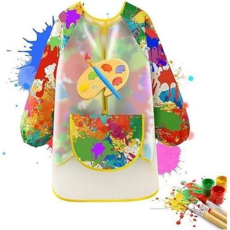 Tablier de Peinture - Non spécifié - Enfant 6-12 Ans - Imperméable - Manches Longues - Poche Extérieure (1/5)