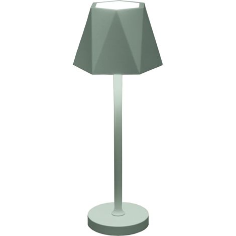 Lampada tavolo LED 12x38 cm ricaricabile USB touch senza fili FIJI Salvia (1/4)