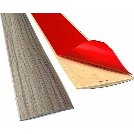 Profilés de transition en vinyle autocollant, bandes de seuil de porte, fixations au sol, 200 5 cm, rails plats de compensation pour les espaces entre les revêtements, les planchers en bois (1/5)