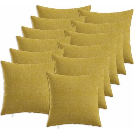 vidaXL Cushion with Pillow HEERLEN 12 pcs Light Green Fabric (1/5)