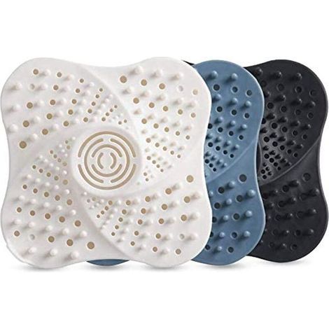 Lot de 3 crépines de douche avec filtre à cheveux et filtre de vidange (1/5)