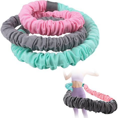 Hula Hoop pour adultes, cerceau de sport pliable avec poids de 1,5 kg, pour br没ler les graisses