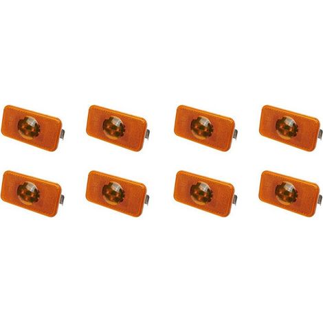 Paquete de 8 luces LED laterales ámbar de 24 V para coches y camiones, 4 LED, aptas para camiones FM/FH. (1/3)