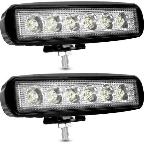 12V 18W LED-Arbeitsscheinwerfer, 12V LED-Spot-Flutlicht, 9200lm LED-Nebelscheinwerfer, Arbeitsscheinwerfer für Auto, LKW, Traktor, SUV, Boot [2 Stück] (1/5)