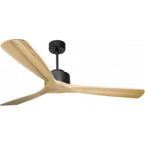 Modulo de KlassFan - Super destratificateur et ventilateur DC 166 cm Gris basalte pales bois clair sans Lumière  30 à 60 m²