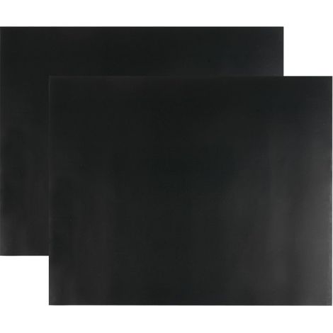 Lot de 2 Tapis de Cuisson pour Fours 40x50 cm, Feuille Cuisson Reutilisable, Tapis Barbecue, Antiadhésifs et Résistants jusqu'à 260°C, Parfaits pour Fours à Chaleur Tournante et Barbecues, Noir (1/5)