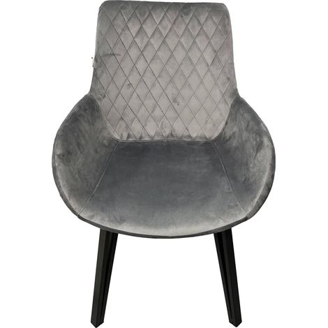 MaxxHome Silla para comedor - Sillas cómodas y modernas para la cocina - Juego de 2 - Color: Gris Terciopelo (1/5)