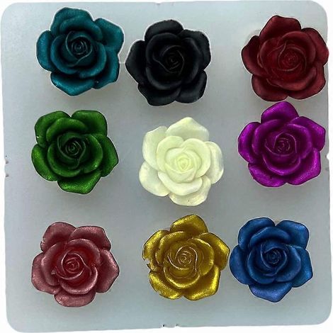 Moule en silicone pour décoration de petites fleurs en résine époxy, idéal pour les loisirs créatifs et la décoration intérieure. (1/5)