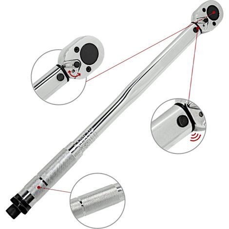 Drehmomentschlüssel mit Arretierung 1/2'' 28-210 Nm