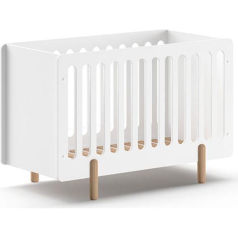 Lit Bébé Scandinave "Smile" 60x120cm Blanc (1/4)