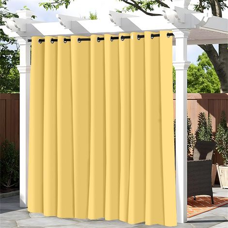 1 Rideau Extérieur, Oeillet Acier, Polyester Imperméable, Jardin Terrasse Pergola (1/5)