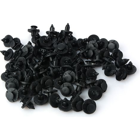 Clip di fissaggio in plastica, 100 pezzi, clip universali per auto, elementi di fissaggio protettivi in plastica di varie forme e dimensioni per pannelli delle portiere dell'auto.