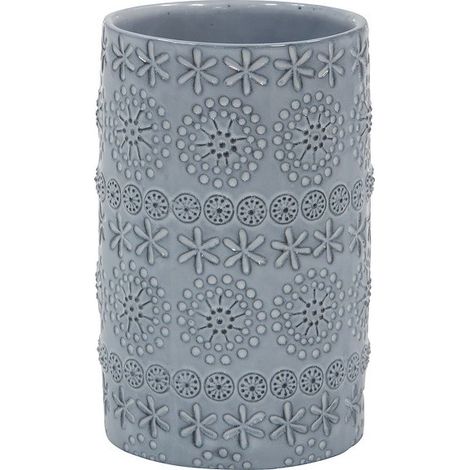 Vaso Porcelana RELIEF Gris Spirella (1/3)