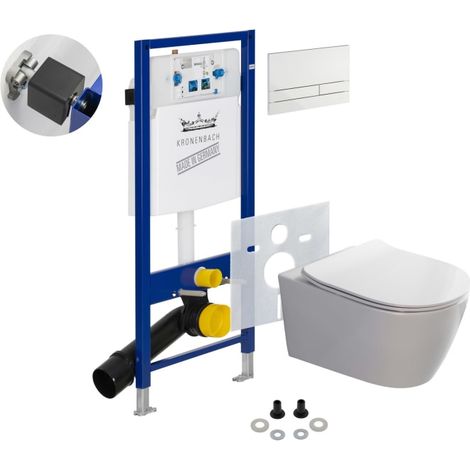 Kronenbach Tube Wand-WC spülrandlos Komplettset slim (1/5)