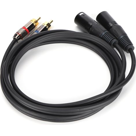 Câble Microphone Double XLR Mâle vers Double RCA pour Système Audio HiFi et Home Cinéma, 1.5m JD6052-1 (1/5)