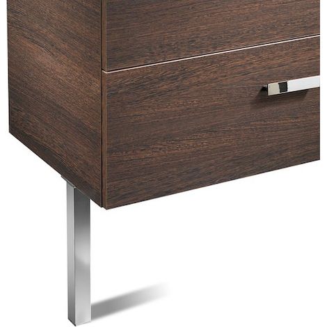 Roca – Jeu de 2 pieds en chrome 300 mm – Facile à monter – Protège meubles de l'humidité – Pour salle de bains