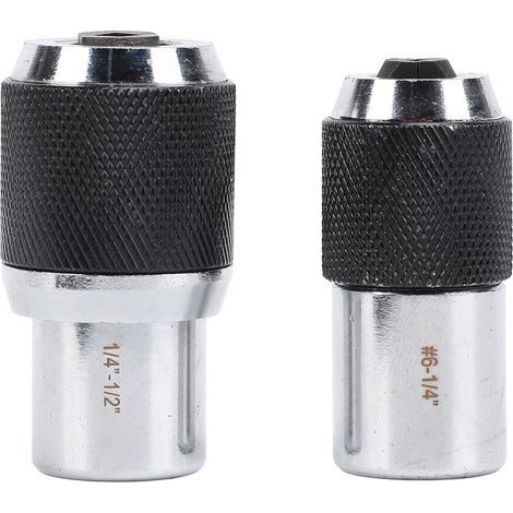 Jeu de douilles réglables, 2 pièces, douilles de robinet à entraînement 3/8, adaptateur 6-1/4 pouces 1/4 pouces-1/2 pouces pour alésoirs extracteurs de vis (1/5)
