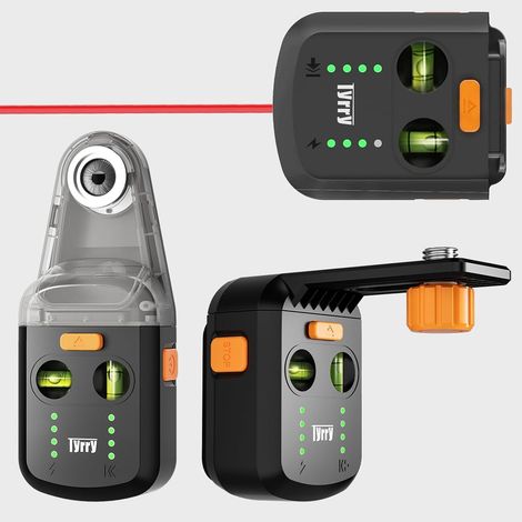 4-in-1 Picture Hanging Laser Level with Line Laser, Dust Collector, Wall Level with Suction Cup, Picture Hanging Frame Leveling Tool (1/5)