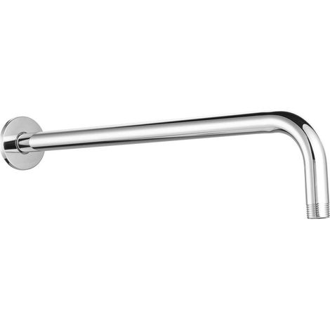 Duscharm Verlängerung 38cm Edelstahl Wandmontage mit Flansch Chrom (1/5)