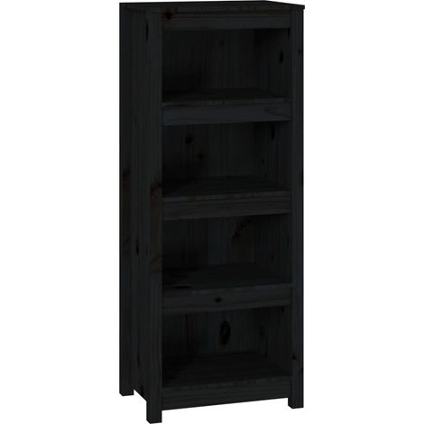 Maison Exclusive - Bücherregal Schwarz 50x35x125,5 cm Massivholz